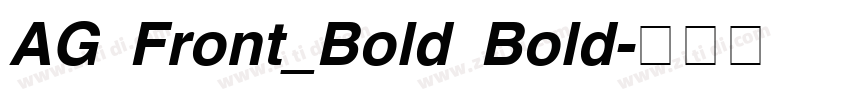 AG Front_Bold Bold字体转换 AG Front_Bold Bold字体转换